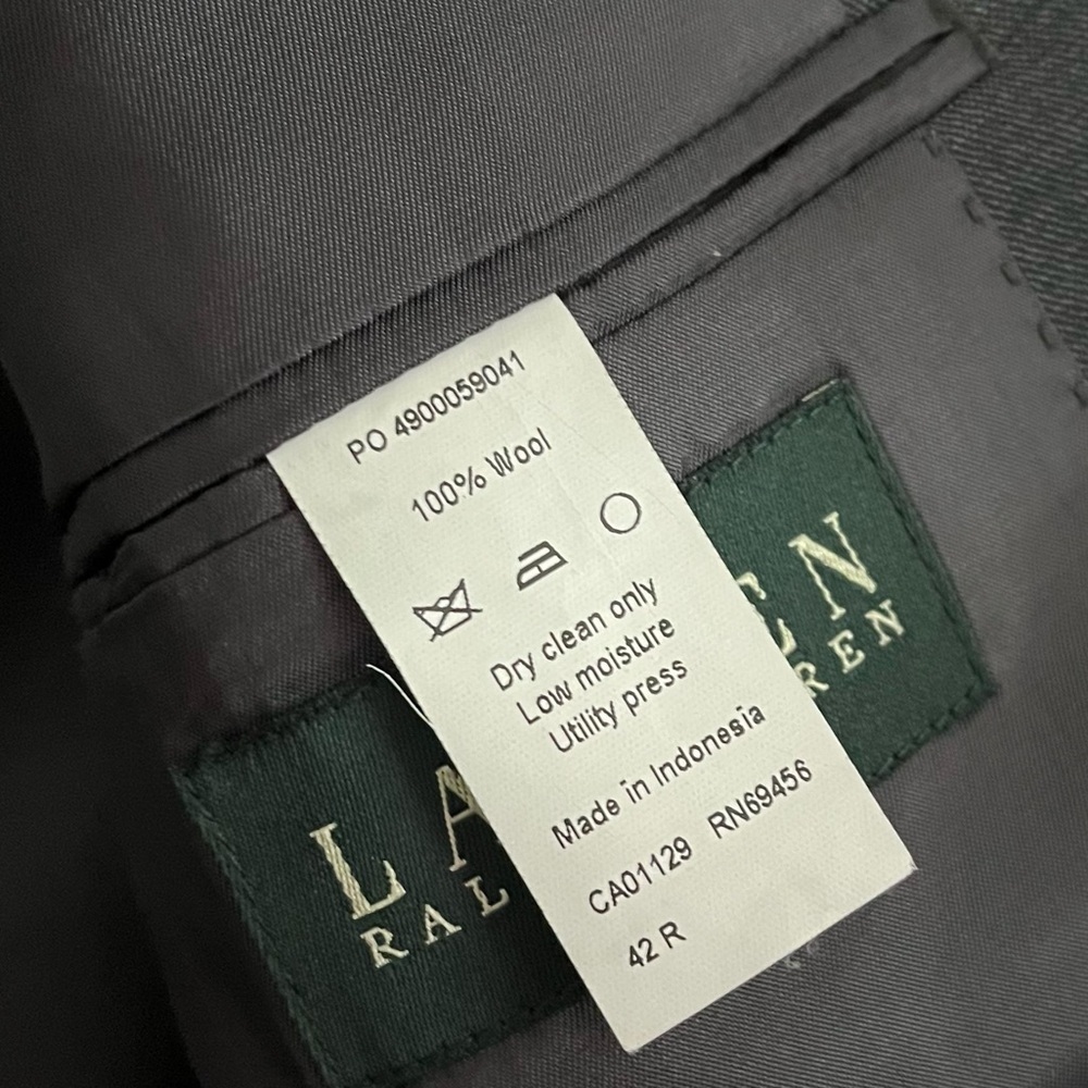 Lauren Ralph Lauren • Men's Gray Blazer Wool - Picture 6 of 6